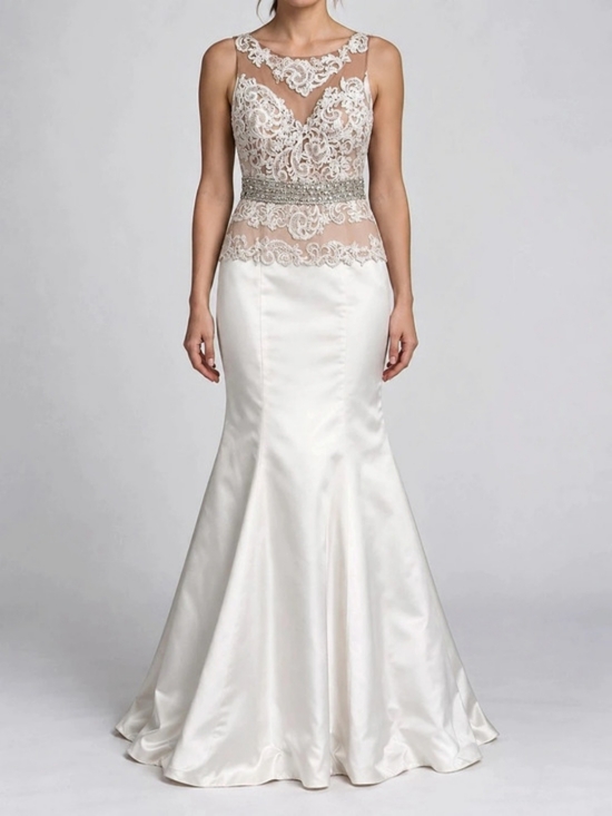 Sherri Hill Dresses & Skirts - Sherri Hill Lace Mermaid Wedding Gown in White Like New